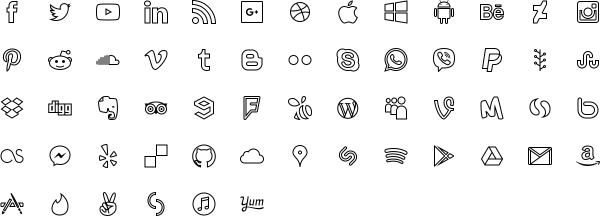 Маленькие значки черные