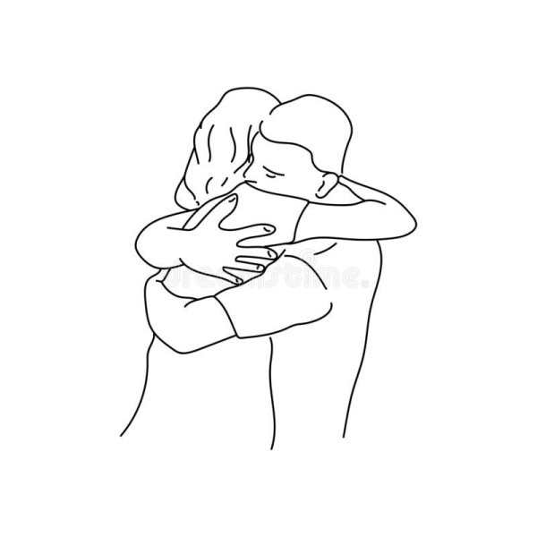 Мужчина обнимает женщину