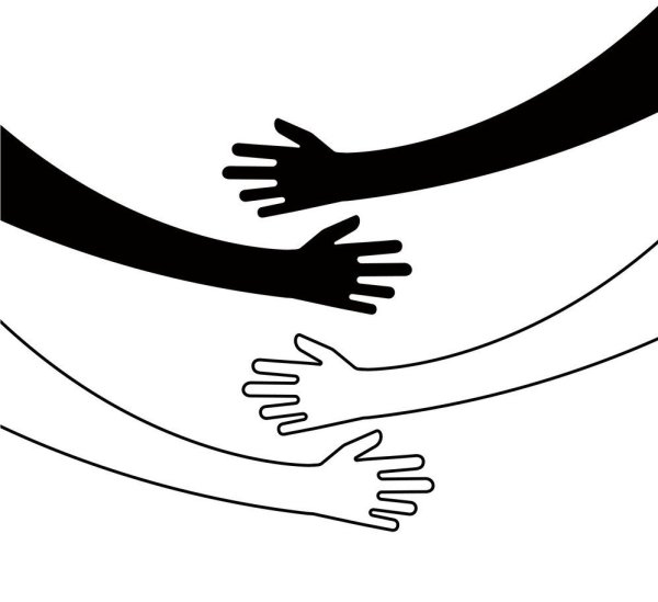 Руки объятия вектор