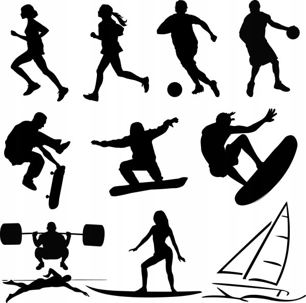 Иллюстрации с разными видами спорта