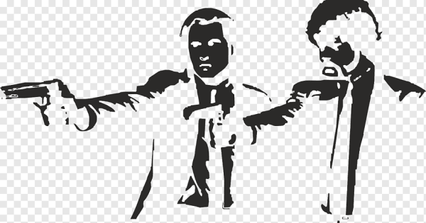 Трафарет на стену Криминальное чтиво