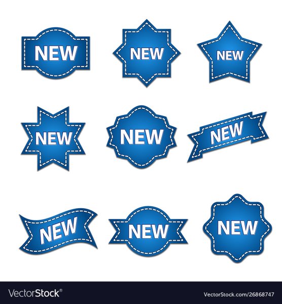 Стикер голубой вектор