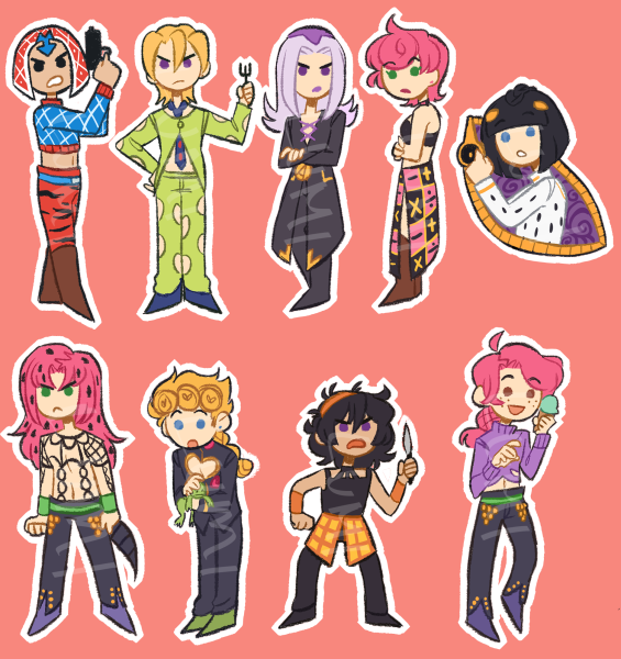 Наклейки аниме Джоджо