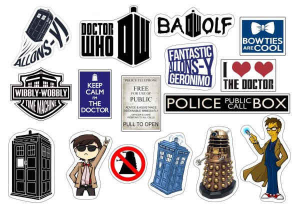Доктор кто наклейки