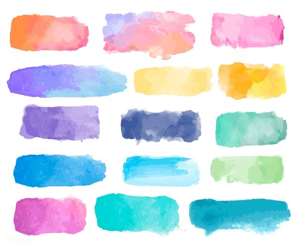 Мазки акварель вектор