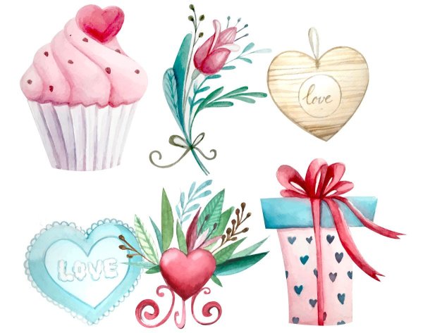 Акварельные элементы