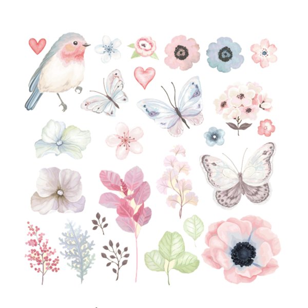 Красивые наклейки акварелью