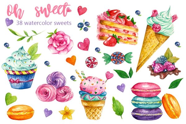 Акварельные сладости