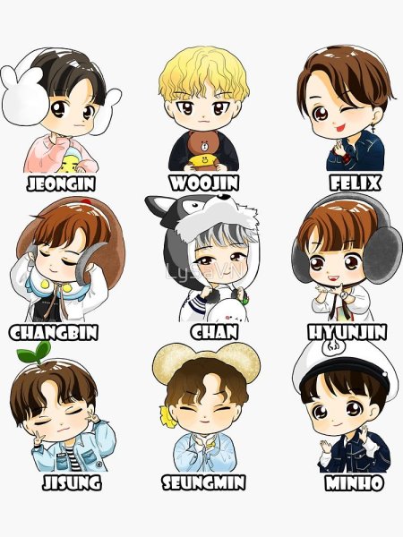 Наклейки k Pop Stray Kids