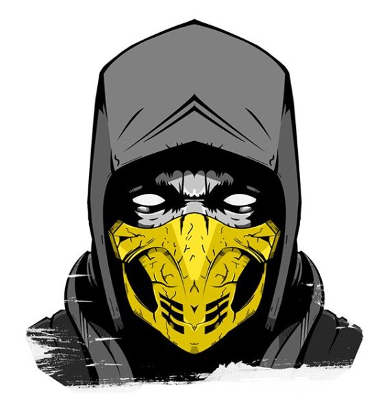 Скорпион мортал комбат лицо