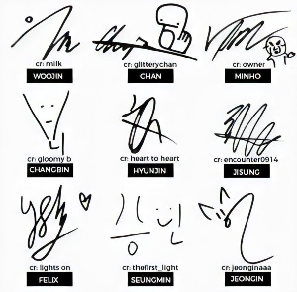 Автографы Stray Kids Феликс