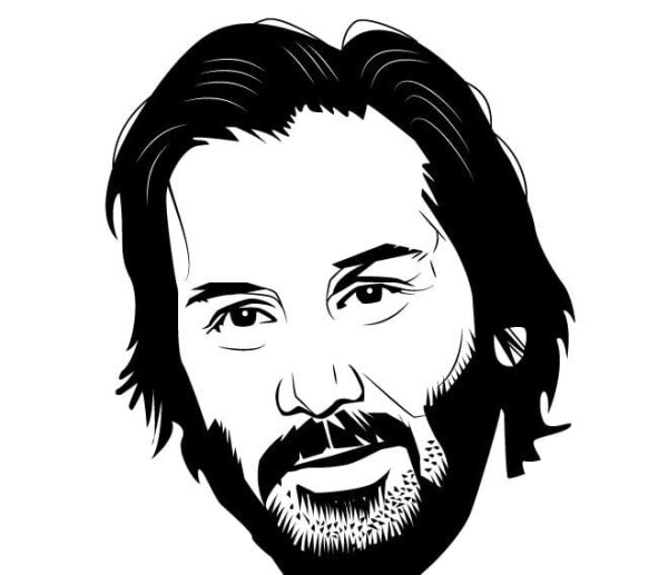 Стикер телеграм Киану Ривз