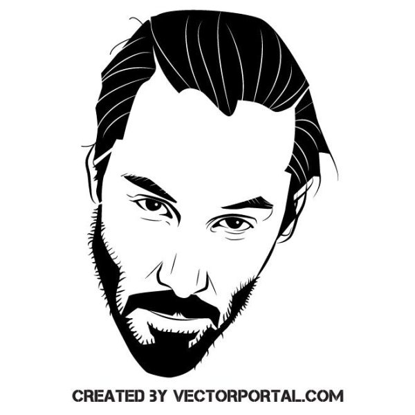 Стикер телеграм Киану Ривз