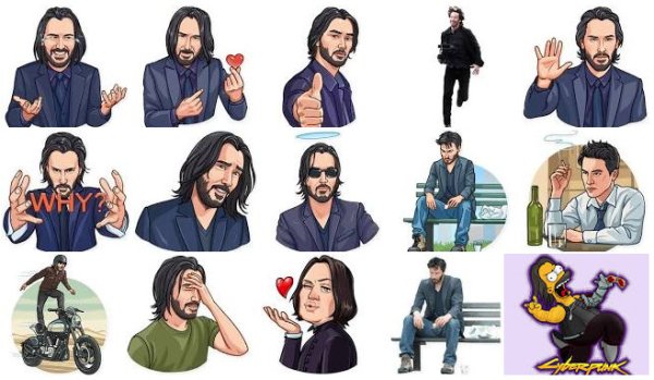 Киану Ривз шарж