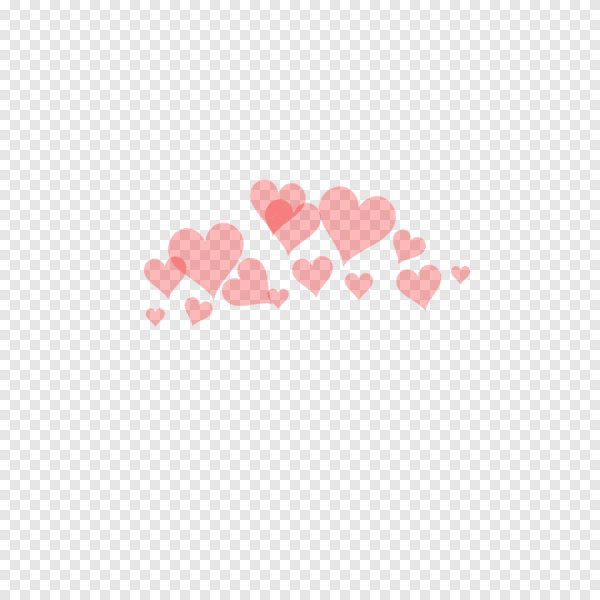 Милые сердечки на прозрачном фоне