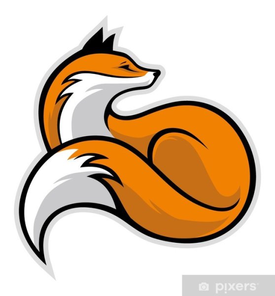 Лисы наклейки на прозрачном фоне