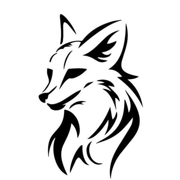Силуэт головы лисы