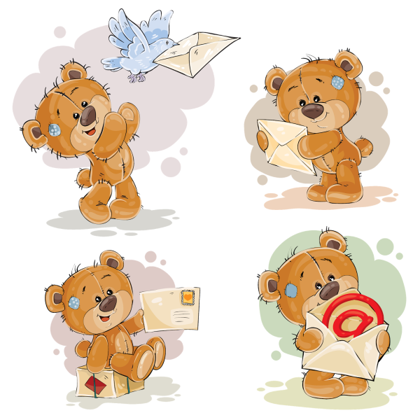 Медвежонок серия рисунков