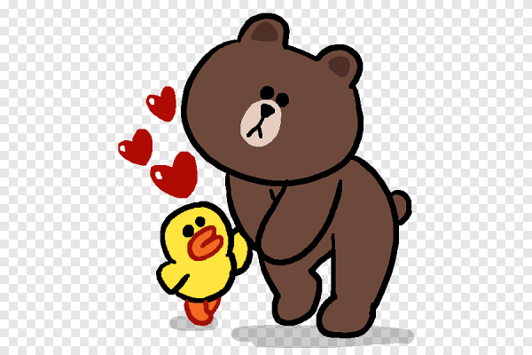 Стикеры из лайна с медведь