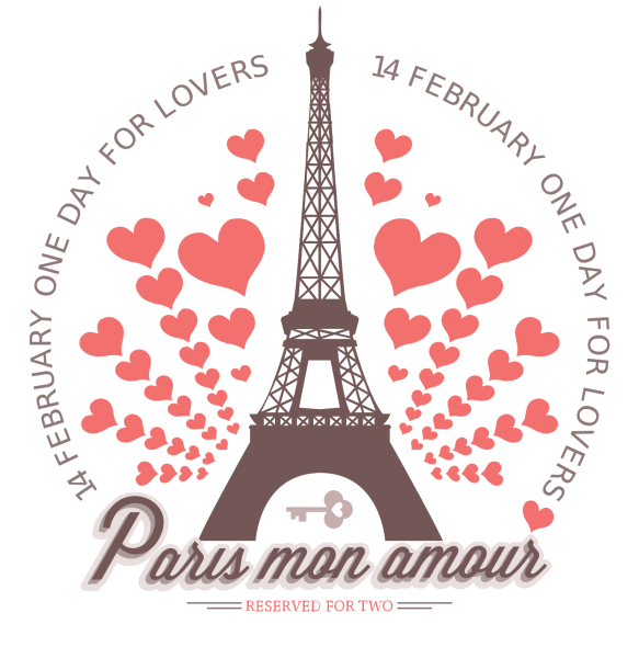 Стикеры в французском стиле