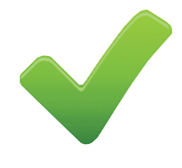 Смайл галочка зеленая