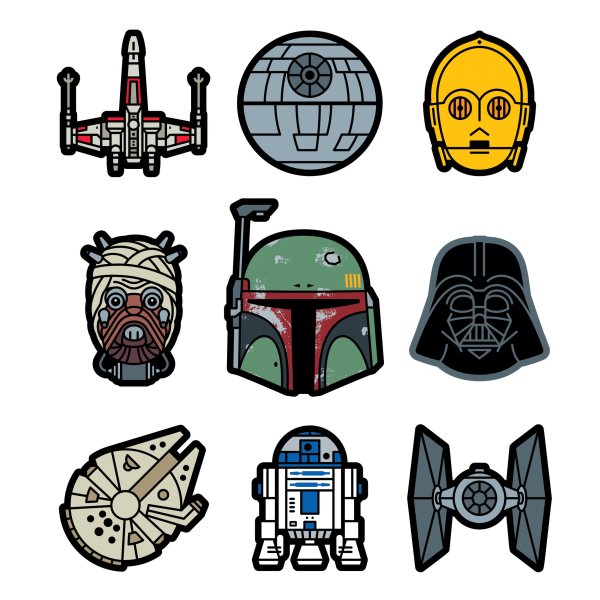 Наклейки Star Wars Dart Weider