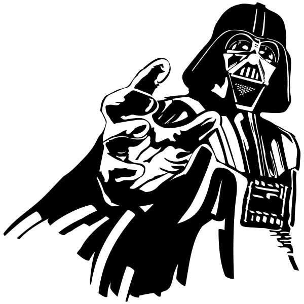 Черно белые наклейки Стар ВАРС