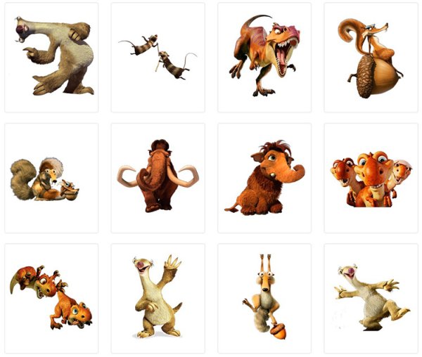 Персонажи из мультика Ледниковый период имена персонажей