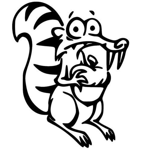 Наклейка на машину белка