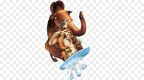 Белка из ледникового периода на прозрачном фоне