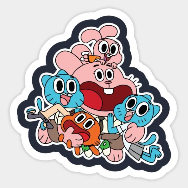 Наклейки удивительный мир Гамбола