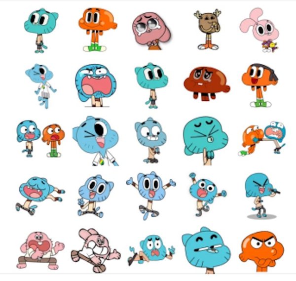 Стикеры удивительный мир Гамбола ВК