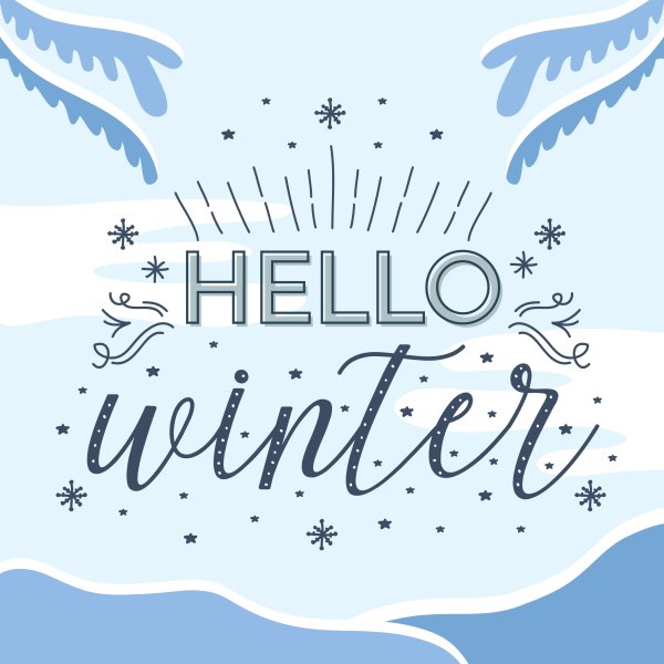 Hello Winter надпись