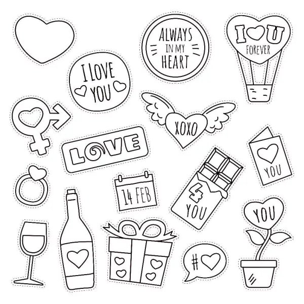 Наклейки для девочек черно белые