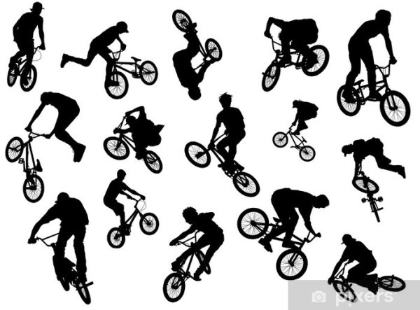 Наклейки для велика черно белые