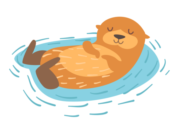 Морская выдра вектор