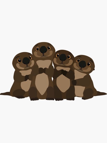 Выдра стикер