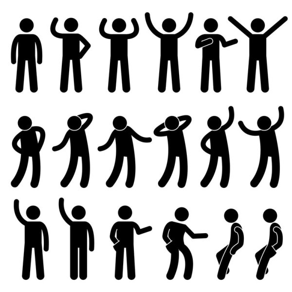 Человек схематично