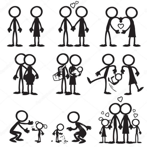 Человечек схематично