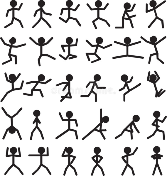 Человечки в разных позах