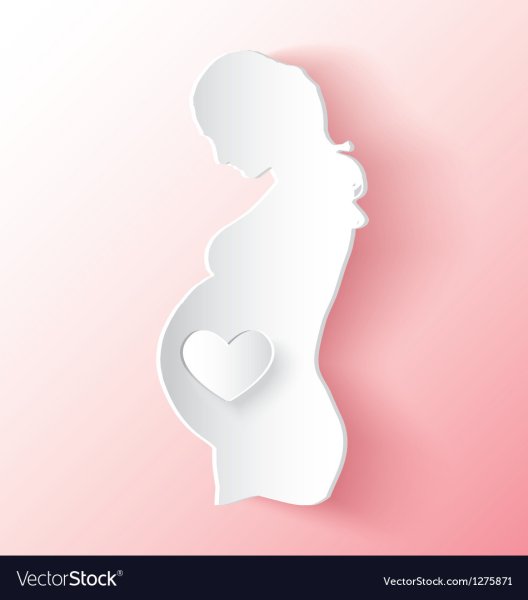 Беременная женщина стикер