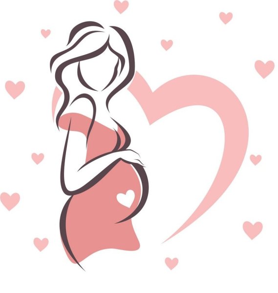 Силуэты беременных женщин