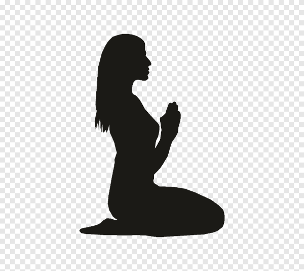 Силуэт сидящей женщины