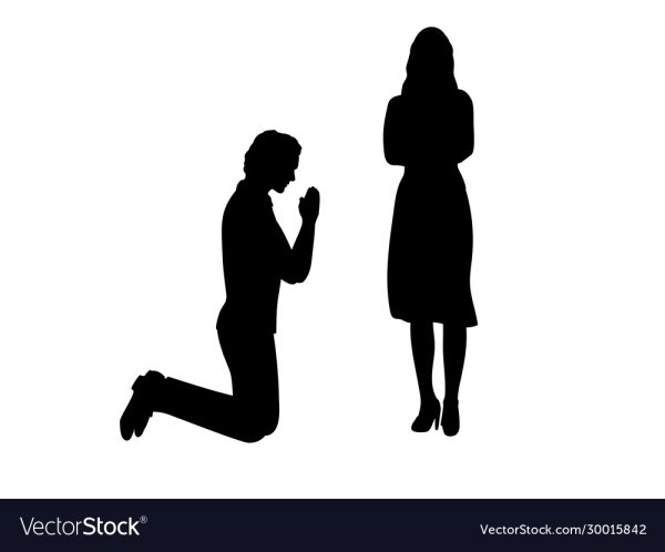 На коленях перед женщиной