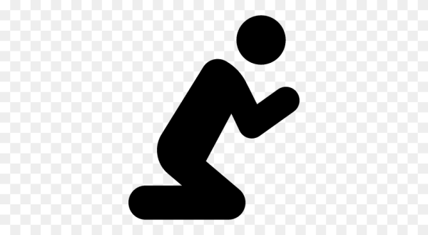 Человечек на коленях