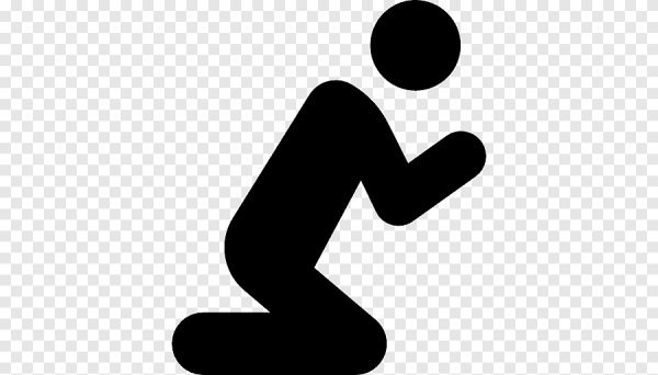 Человечек на коленях