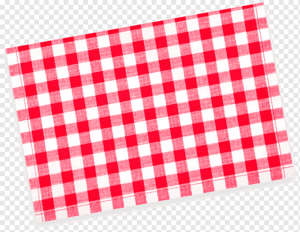 Скатерть в красно белую клеточку