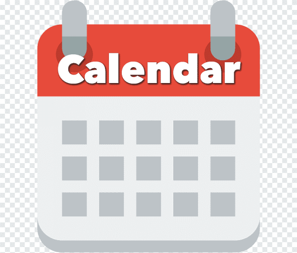 Календарь на прозрачном фоне