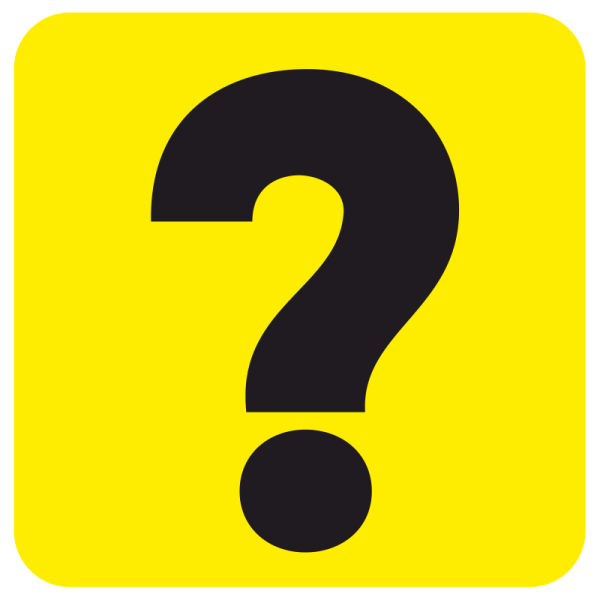 Карточка вопросительный знак