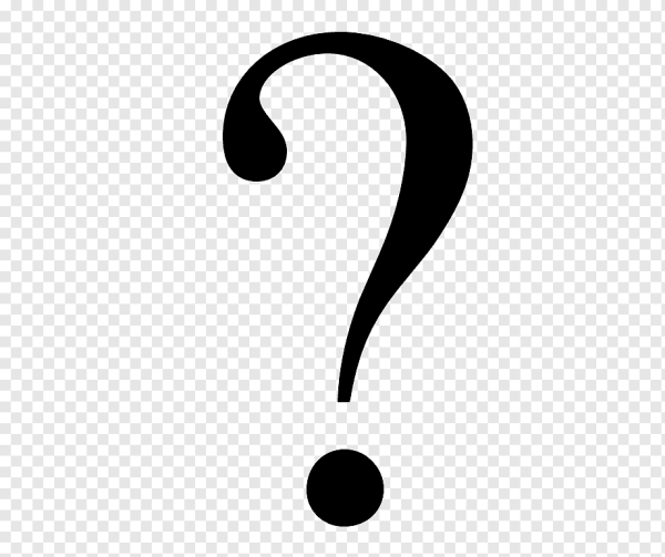 Три знака вопроса на белом фоне